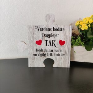 Verdens bedste Dagplejer-Tak fordi du har været en vigtig brik i mit liv