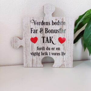 Verdens bedste Far og Bonusfar-Tak fordi du er en vigtig brik i vores liv