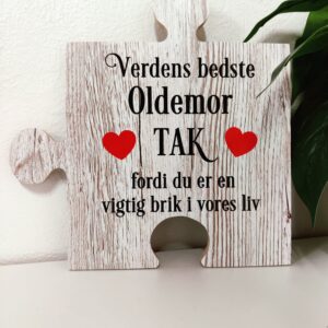 Puzzle brik til Verdens bedste Oldemor-vores liv