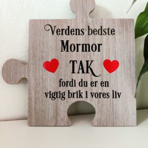 Puzzle brik til "Verdens bedste Mormor" - vores liv